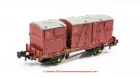 921003 Rapido Conflat P Wagon number B933061 with Type A and Type BD BR Crimson container
